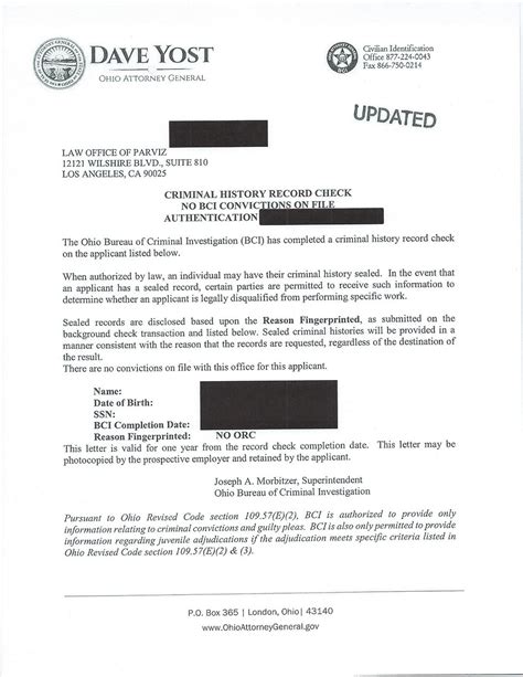 background check ohio