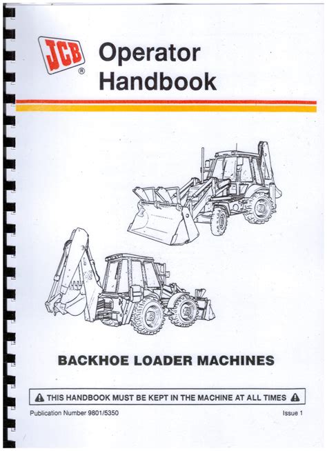 Backhoe Operating Handbook Manual