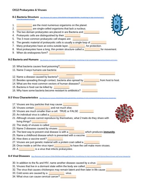 Download Bacteria And Viruses Guided Study Workbook 