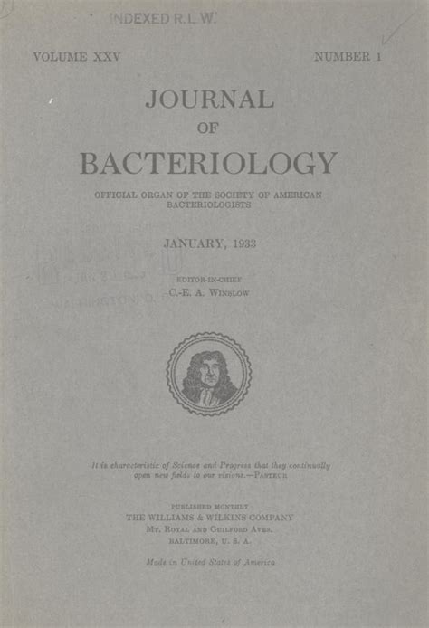 Read Online Bacteriology Journal 
