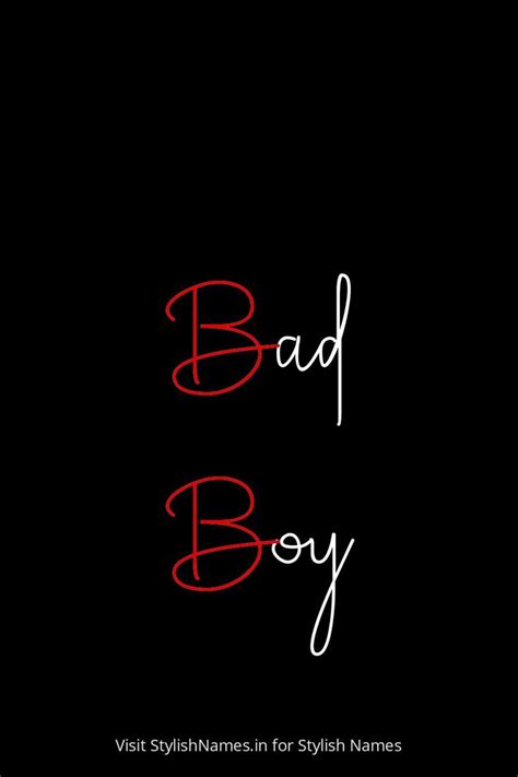 Bad Boy Stylish Name
