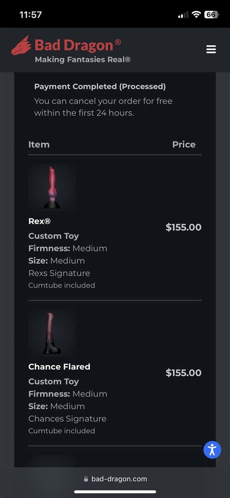 Bad Dragon Order Changes