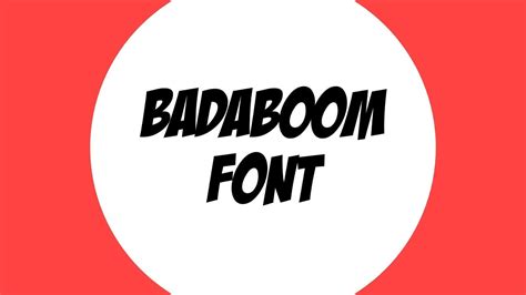 badaboom font photoshop s