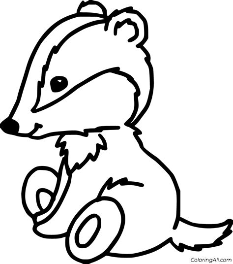 Badger Coloring Pages Coloring Pages For Kids And Honey Badger Coloring Page - Honey Badger Coloring Page