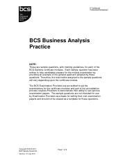 Bae Sample Paper A Bcs