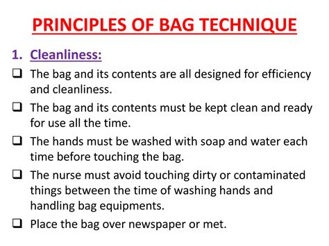 Bag Technique Procedure