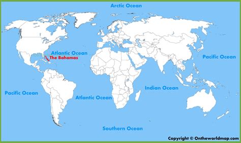 bahamas on world map