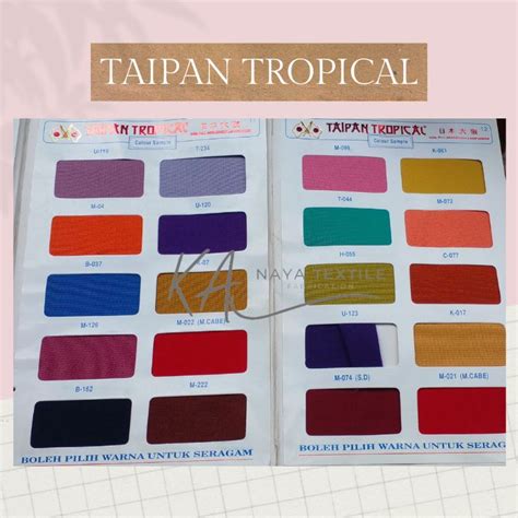Bahan Kain Taipan Tropical Cocok Untuk Pakaian Dinas Warna Baju Pdl Yang Bagus - Warna Baju Pdl Yang Bagus