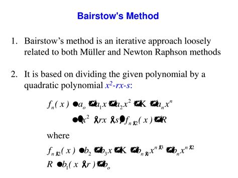 Bairstow Method Exercises