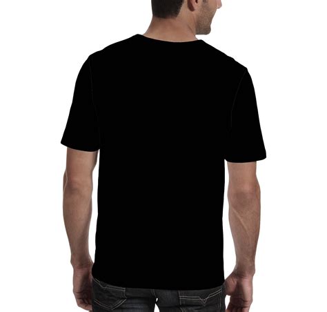 Baju Hitam Depan Belakang  T Shirt Lengan Pendek Dan Lengan Kain Hitam - Baju Hitam Depan Belakang