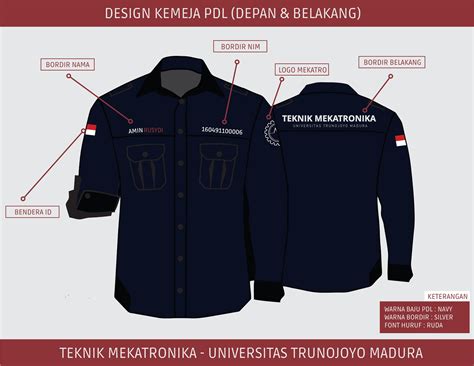 Baju Jurusan Pertamina Teknik  Wearpack Teknik Mekatronika Himpunan Mahasiswa Mekatronika - Baju Jurusan Pertamina Teknik