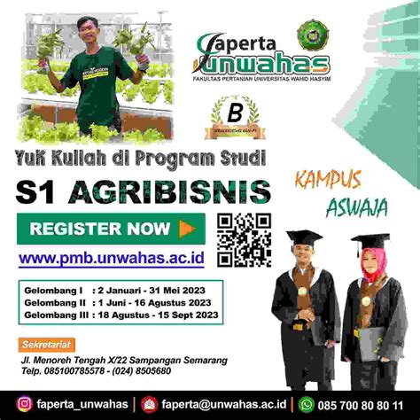 Baju Jurusan Pertanian  Pmb Prodis1 Agribisnis Fakultas Pertanian Universitas Wahid Hasyim - Baju Jurusan Pertanian