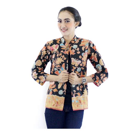 Baju Kantor Wanita Modern  Promo Bolero Outer Batik Wanita Modern Baju Kerja - Baju Kantor Wanita Modern