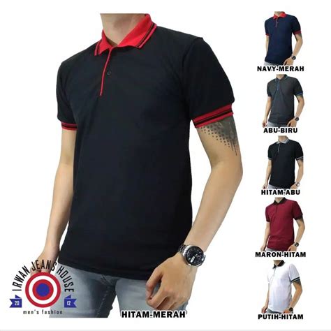 Baju Kaos Berkerah  Polo Shirt Pria Premium Lengan Pendek - Baju Kaos Berkerah