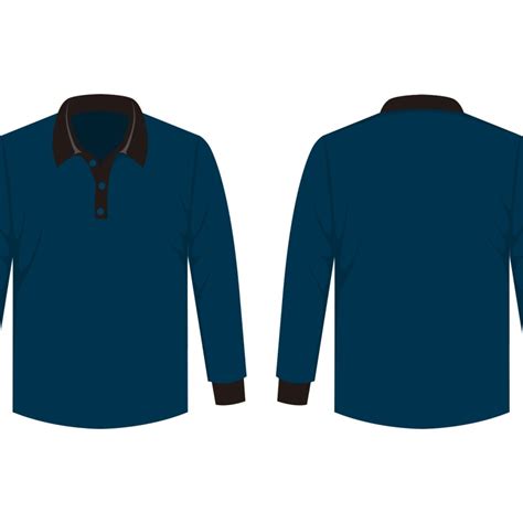Baju Kaos Kerah Lengan Panjang Kaos Hitam Polos Depan Belakang Panjang - Kaos Hitam Polos Depan Belakang Panjang