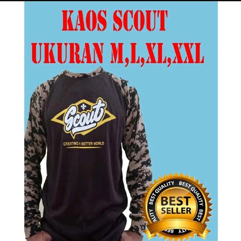 Baju Kaos Loreng Pramuka Scout Reglan Seragam Pramuka Baju Kaos Pramuka - Baju Kaos Pramuka