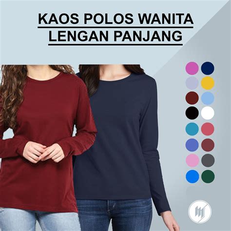 Baju Kaos Polos Wanita Lengan Panjang Model Terbaru Model Kaos Lengan Panjang Terbaru - Model Kaos Lengan Panjang Terbaru