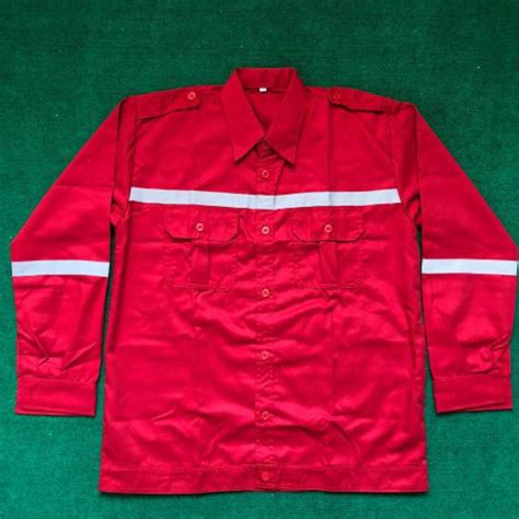 Baju Kontraktor  Jual Baju Safety First Merah Baju Proyek Merah - Baju Kontraktor