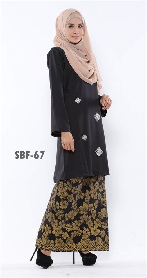 Baju Kurung Pahang Raya Belleza Hitam Abstrak Sbf68 Gambar Baju Hitam - Gambar Baju Hitam