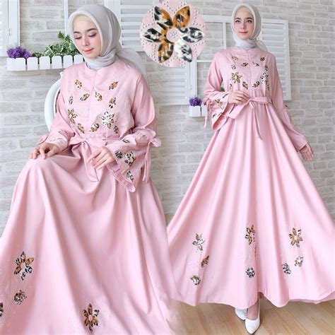 baju muslim motif bunga