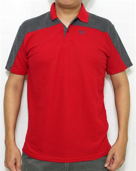 Baju Olah Raga Berkerah Merah Kombinasi Kuning Jual Kaos Kerah Lengan Panjang Kombinasi - Kaos Kerah Lengan Panjang Kombinasi