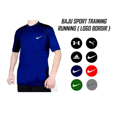Baju Olahraga  Baju Training Bordir Baju Olahraga Kaos Running Drifit - Baju Olahraga
