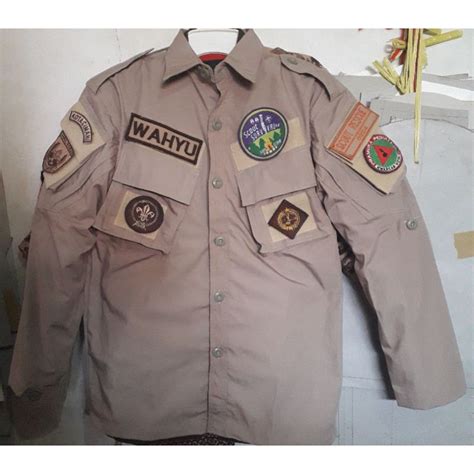 Baju Pdl Pramuka  Baju Pdl Indonesia Scout Movement Krem Distro Pramuka - Baju Pdl Pramuka