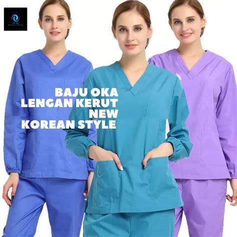 Baju Perawat  Promo Baju Ok Lengan Pendek Premium Dinas Baju - Baju Perawat