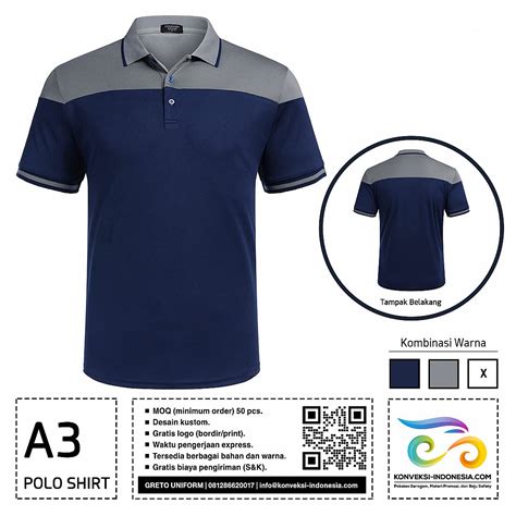 Baju Polo Shirt Bordir Baju Polo Shirt Greto Desain Baju Polo - Desain Baju Polo