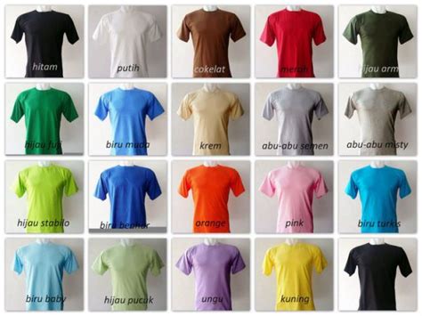 Baju Polosan  Kece 10 Pilihan Warna Kaos Polos Yang Bagus - Baju Polosan