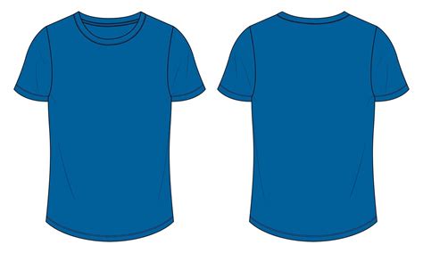 Baju Polosan  Short Sleeved Blue T Shirts For Mockups Plain - Baju Polosan