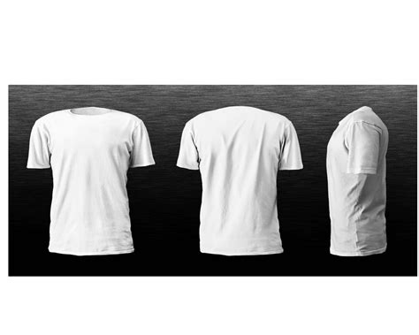 Baju Putih Polos Depan Belakang  Mockup Dari White Basic Women T Shirt Terisolasi - Baju Putih Polos Depan Belakang
