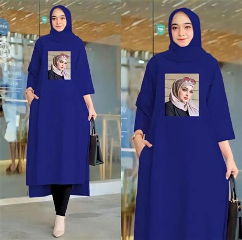 Baju Sablo Jurusan Tsm  Gamis Terlaris Yoona Maxi Jeans Baju Busana Muslim - Baju Sablo Jurusan Tsm