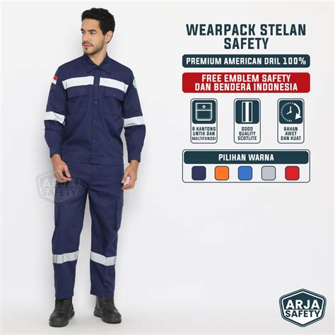 Baju Safety  Wear Pack Baju Safety Baju Bengkel Wear Pack - Baju Safety