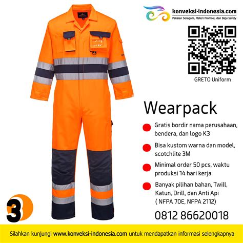 Baju Wearpack  Custom Order Baju Wearpack Safety Lapangan Towa Wear - Baju Wearpack