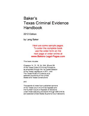 Read Baker Texas Penal Code Handbook 