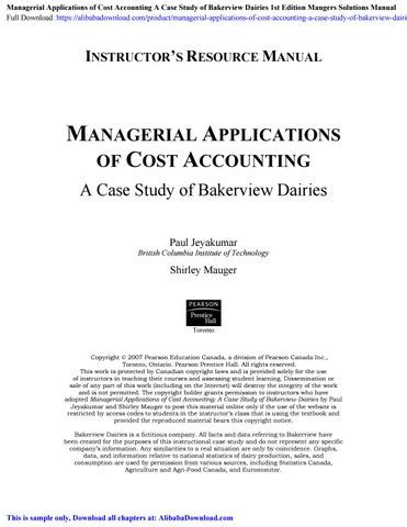 Read Bakerview Dairies Solutions 