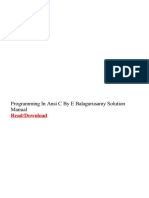 Read Balagurusamy Solution Manual 