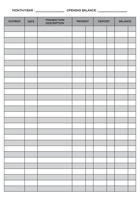 Balancing A Checkbook Worksheet