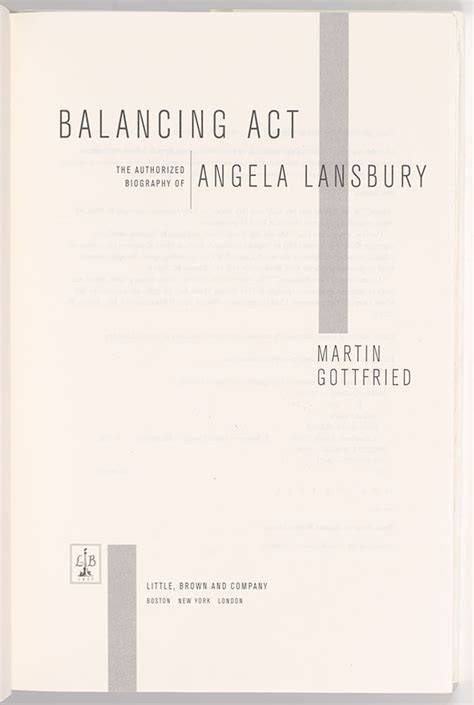 balancing act the authorized biography of angela l