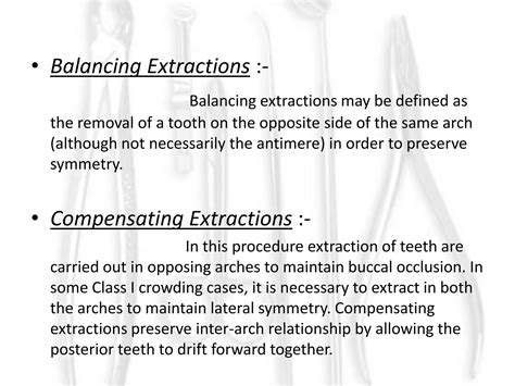 Balancing And Compensating Extraction