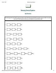 balancing chemical equations gap fill exercise answers