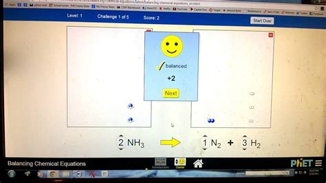 Balancing Chemical Equations Phet Answer Key