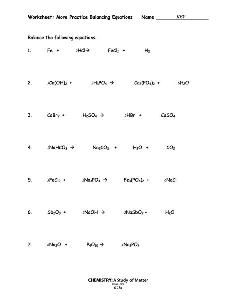 Balancing Worksheet Answers   Balancing Equations Worksheet With Answers Doc 8211 - Balancing Worksheet Answers