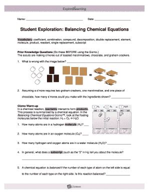Full Download Balancing Chemical Equations Gizmo Answer Key 