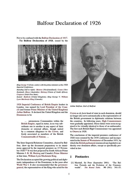 Balfour Declaration 1926