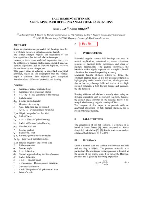 Full Download Ball Bearing Stiffness A New Approach Offering Analytical 