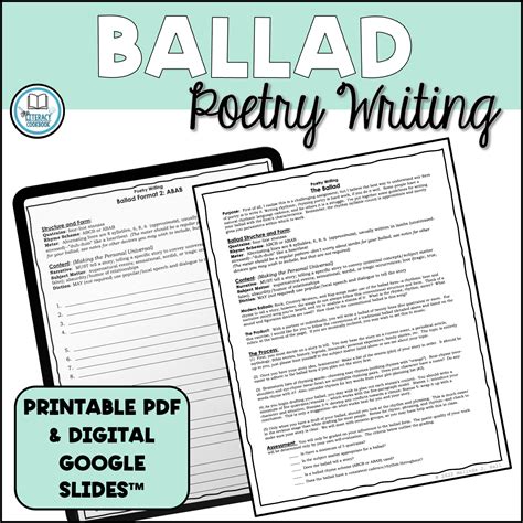 Ballad Creative Writing Ballad Writing - Ballad Writing