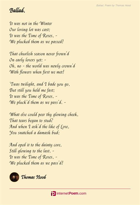 Ballad Poem Examples