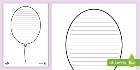 balloon writing template
